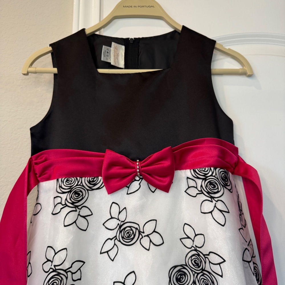 Elegant Black and Pink Kids formal Dress
